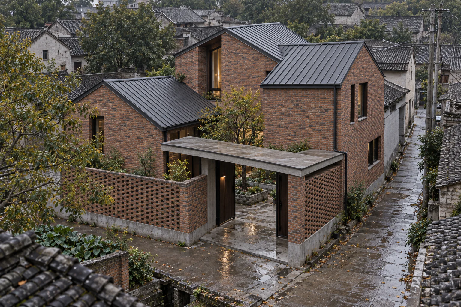 折瓦院·坡屋顶院落自建房 - 建築空間 - 圖片 18